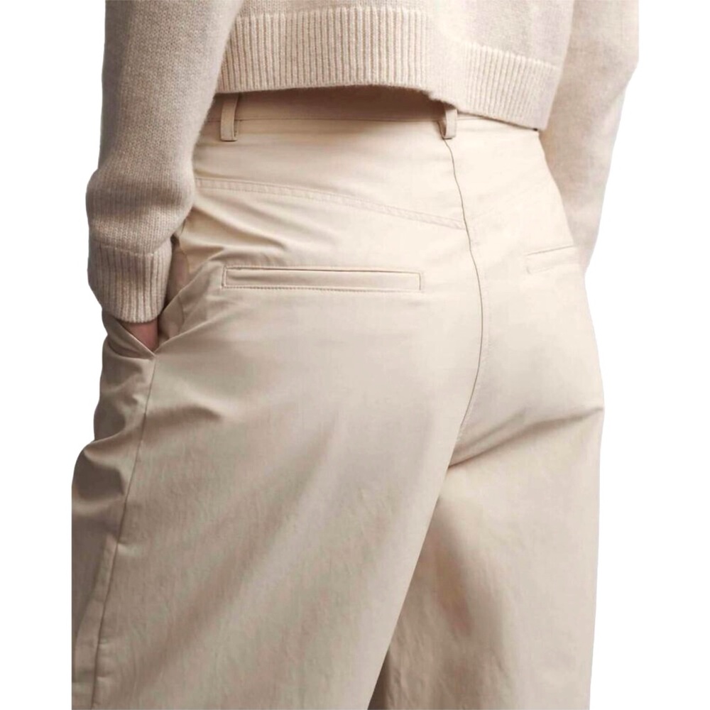 TWP Wide Leg Pants Light Khaki Pleat Front Green Street Size 10 - Picture 6 of 10